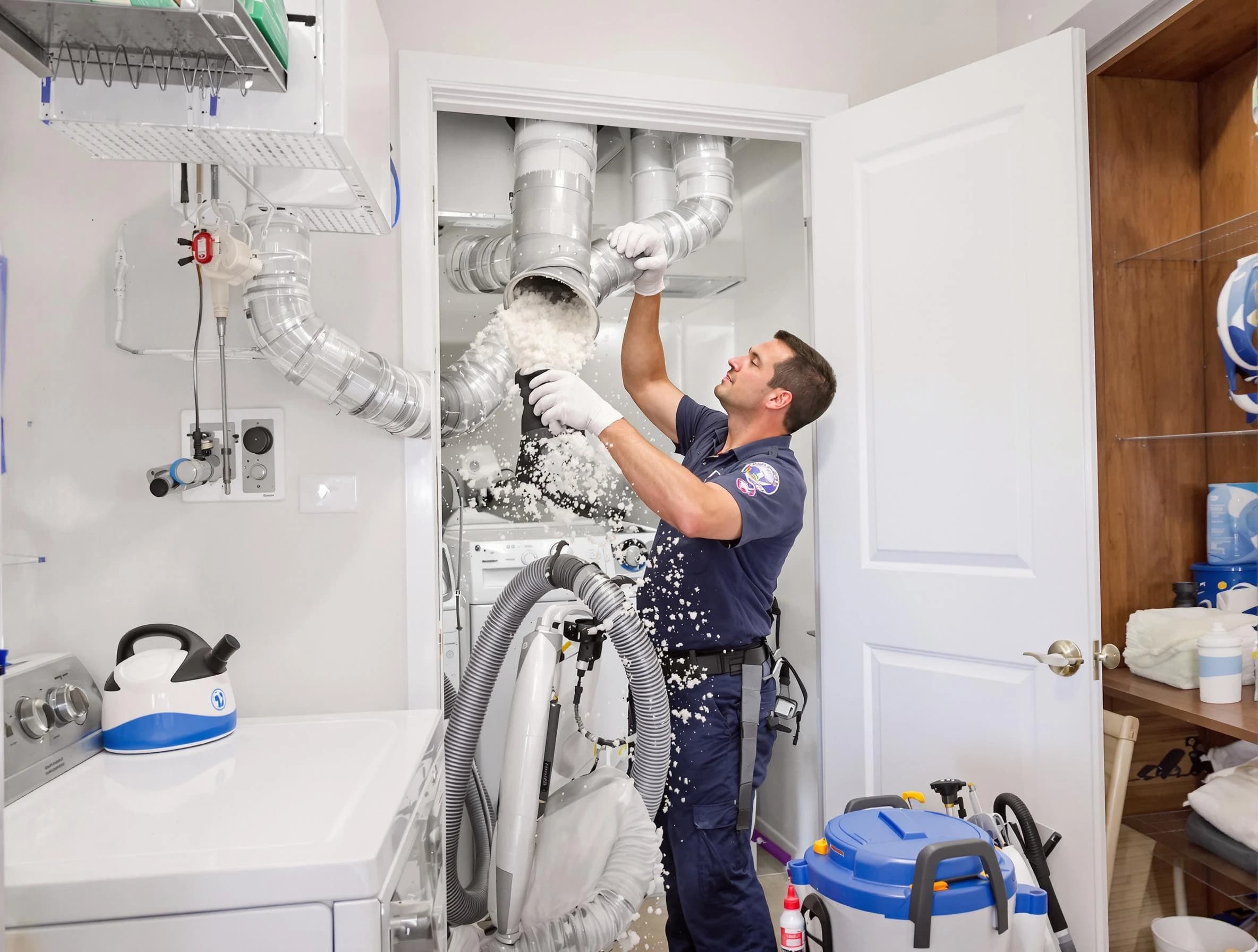 Brook Highland Dryer Vent Cleaning technician delivering thorough residential dryer vent cleaning service in Brook Highland