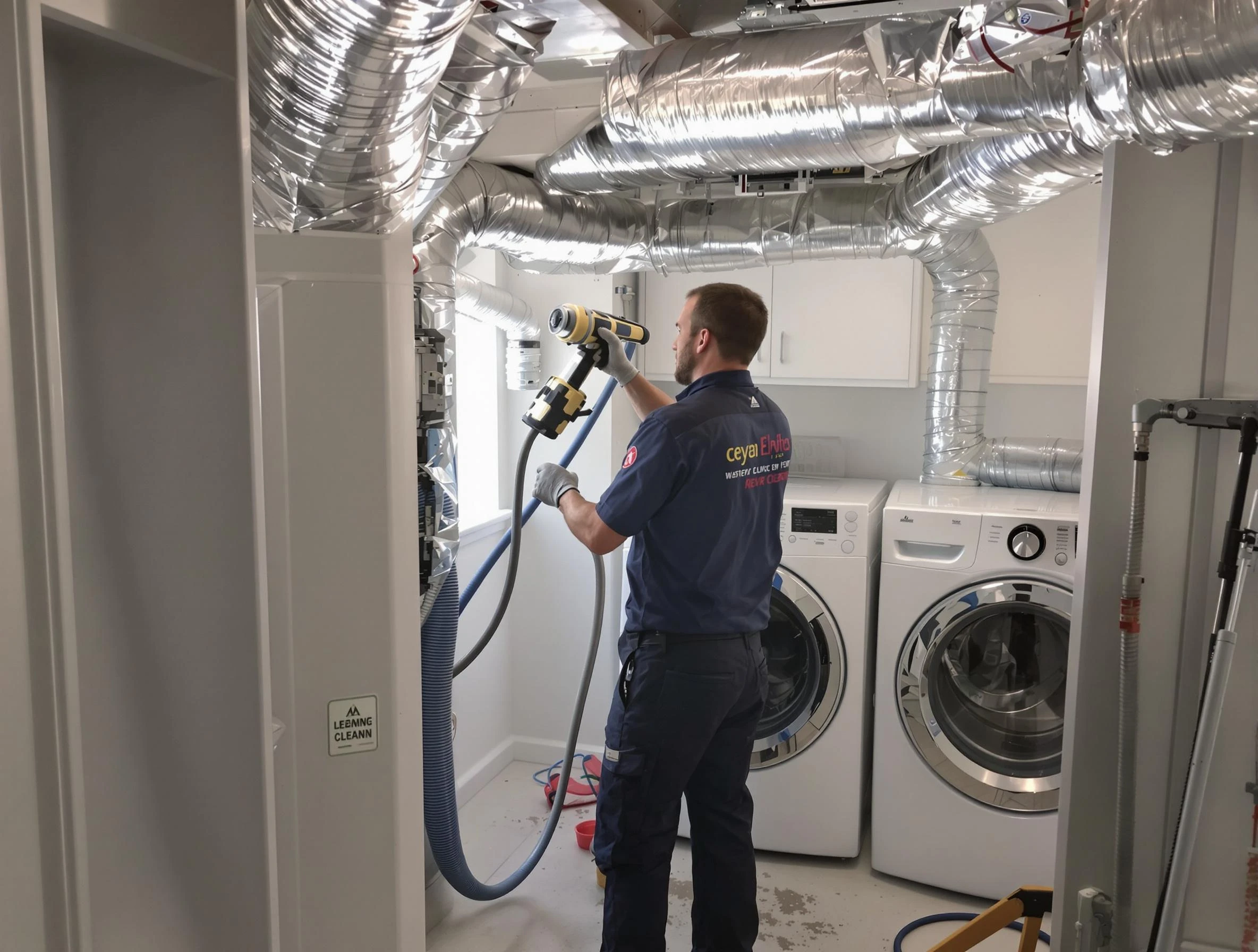 Brook Highland Dryer Vent Cleaning specialist using advanced equipment for thorough duct cleaning in Brook Highland
