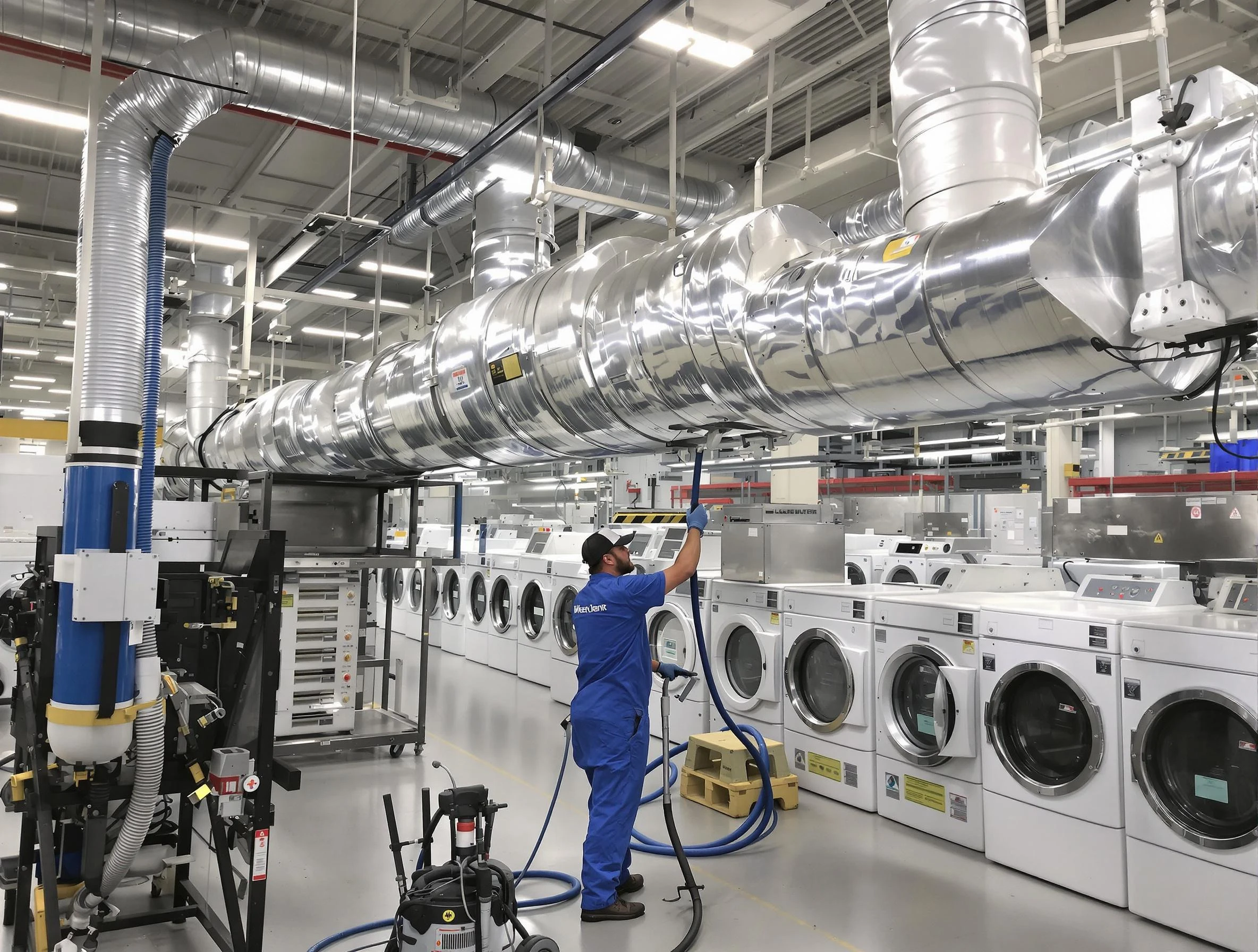 Brook Highland Dryer Vent Cleaning team performing heavy-duty industrial dryer vent cleaning in Brook Highland